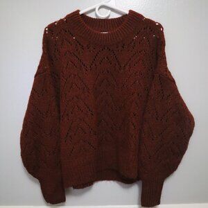 Women's Old Navy Cozy Pointelle-Knit Crew-Neck Sweater